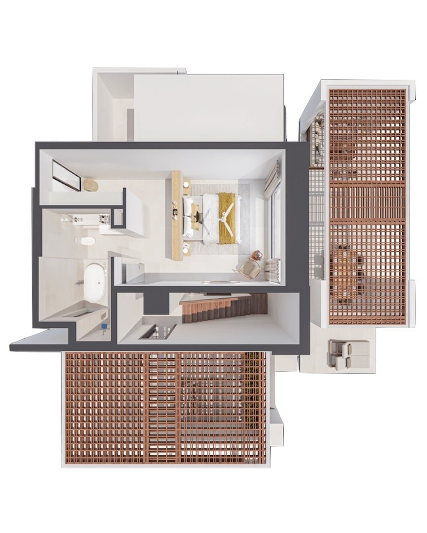 Valriche Bright Villa 3D Floor Plan